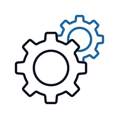 Gears icon. setting sign for mobile concept and web design. vector illustration%09