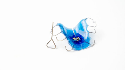 Dental plate. Expansion of the jaw in a child. A plate to heaven. There is not enough room for the...