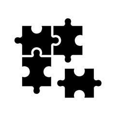 Obraz premium Puzzle icon. Puzzle pieces sign for mobile concept and web design. vector illustration%09