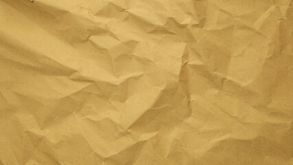 Obraz premium Recycle Paper Texture background. Crumpled Old&nbsp;kraft paper abstract shape background with space Yellow crumpled paper for text high resolution.