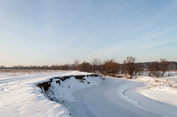 winter landscape in the winter forest