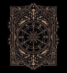 Antique frame western design label vintage badge vector