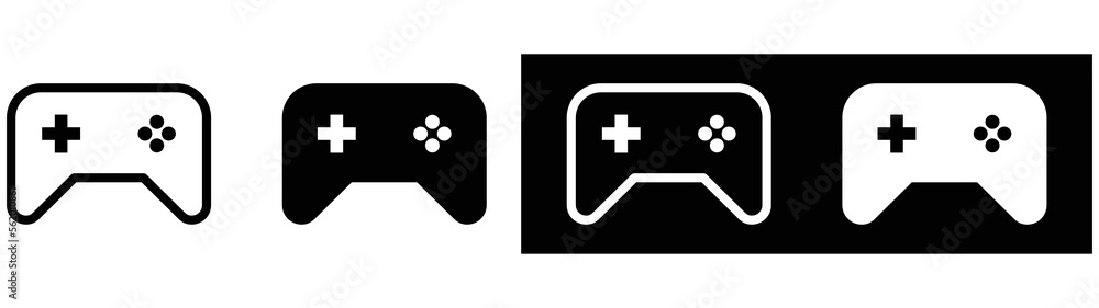 Aufkleber joystick icon set. game console controller icon collections symbol sign, vector illustration