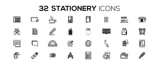 STATIONERY ICON SET DESIGN