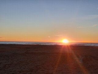 sunset on the beach