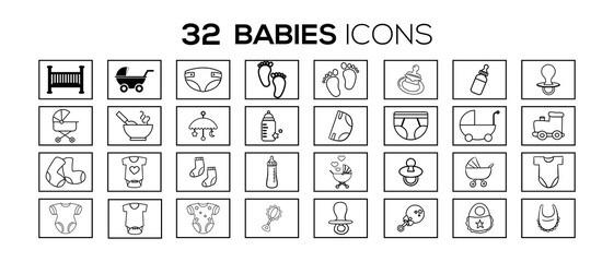 BABIES ICON SET DESIGN