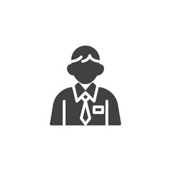 Businessman person vector icon