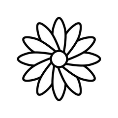 Flower icon vector graphic illustration