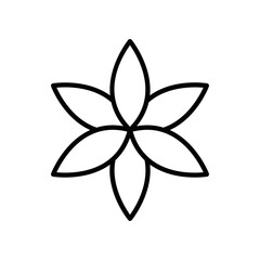 Flower icon vector graphic illustration