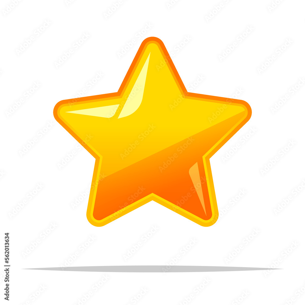 Wall mural glossy star vector isolated illustration