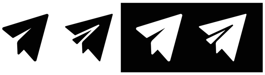 paper plane icon set symbol, vector illustration