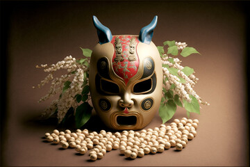 Japanese devil mask Setsubun 節分　