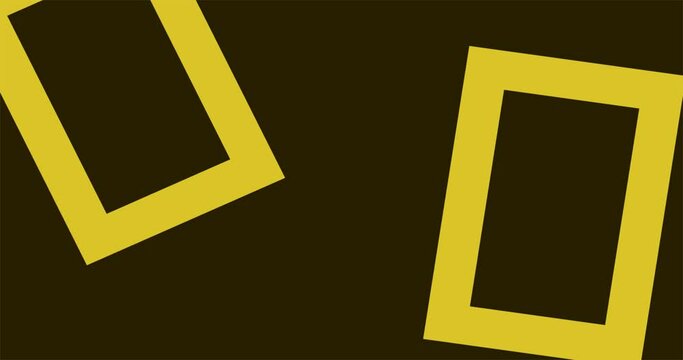 golden square frame pattern background animation