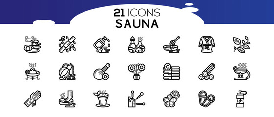 SAUNA ICON SET DESIGN