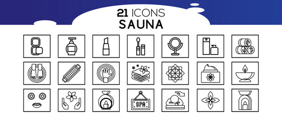 SAUNA ICON SET DESIGN