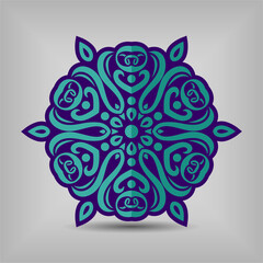 Modern mandala art vector design with a beautiful mix of colors, suitable for all advertising design needs, both for business card designs, banners, brochures and others. EPS format files