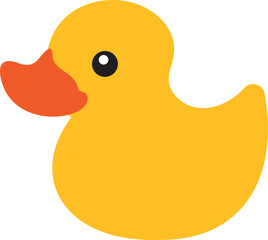 Yellow rubber duck icon vector illustration.