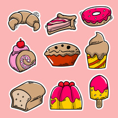 Dessert Hand Drawn doodle