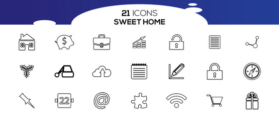 SWEET HOME ICON SET DESIGN