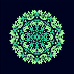 Modern mandala art vector design with a beautiful mix of colors, suitable for all advertising design needs, both for business card designs, banners, brochures and others. EPS format files