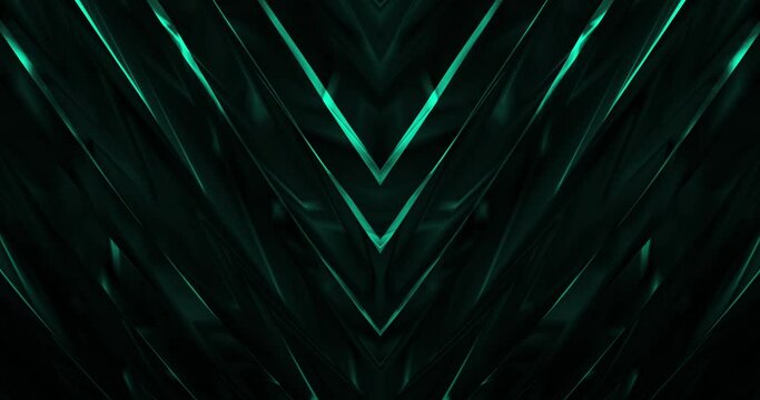 4k trendy marble green blue seamless looped animated background. Abstract deep dark emerald turquoise wavy banner. Black lined dynamic backdrop. Luxury striped triangle premium BG for golden logo text