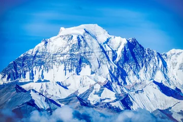 Papier Peint photo Makalu Makalu Peak and Kanchenjunga of Himalaya mountains in Shigatse city Tibet Autonomous Region, China.  