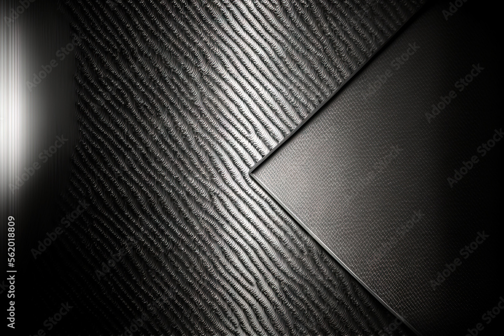 Poster background with a carbon metallic texture. generative ai