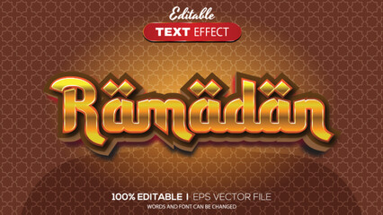 3D editable text effect ramadan theme