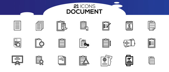 DOCUMENT ICON SET DESIGN