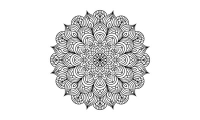 Mandala Floral Coloring Page for KDP Interior