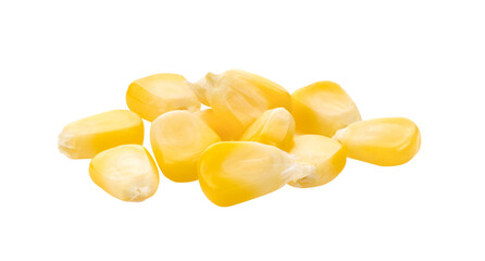 yellow corn grains on transparent png