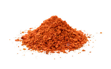 Heap red chili powder isolated on transparent png