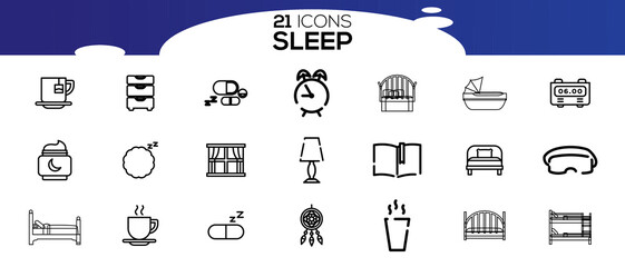 SLEEP ICON SET DESIGN