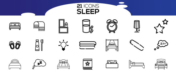 SLEEP ICON SET DESIGN