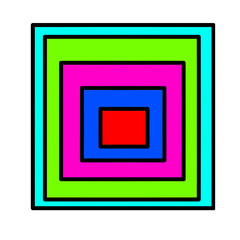 abstract square frame with squares