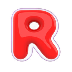 3D Letter R Red With Generative AI