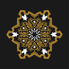 Modern mandala art vector design with a beautiful mix of colors, suitable for all advertising design needs, both for business card designs, banners, brochures and others. EPS format files