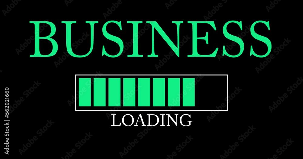 Aufkleber business text with loading, downloading, uploading bar indicator. download, upload on computer scree