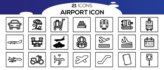 AIRPORT ICON SET DESIGN