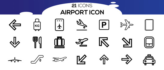 AIRPORT ICON SET DESIGN
