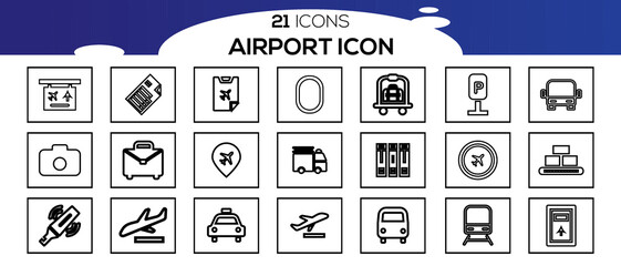 AIRPORT ICON SET DESIGN