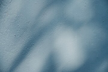 Shadow of leaves in grey color wall background. Shadow photography. Natural scenic background. Concept of photo taken in evening sunset at Monsoon season.
