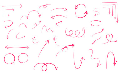 手描きの矢印　ベクター