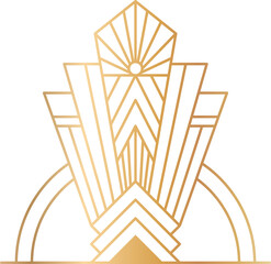 Golden art deco ornament © TWINS DESIGN STUDIO
