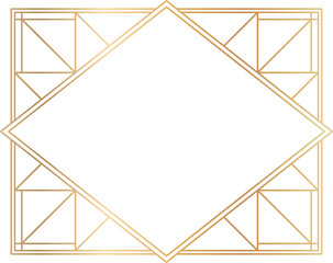 Golden art deco frame © TWINS DESIGN STUDIO