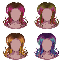 Messy female hairstyle with braid