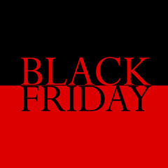 happy black friday label red black