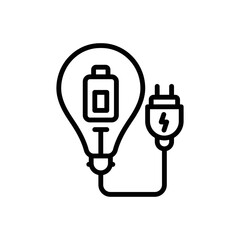 Black line icon for saver