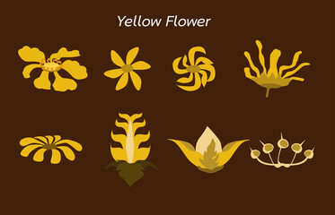 set of flower icons