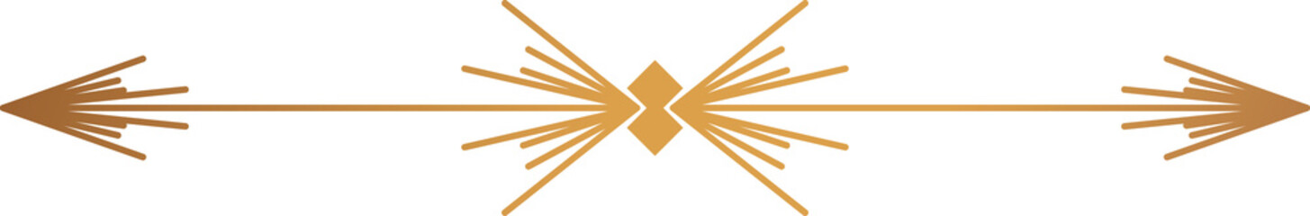 Golden art deco border